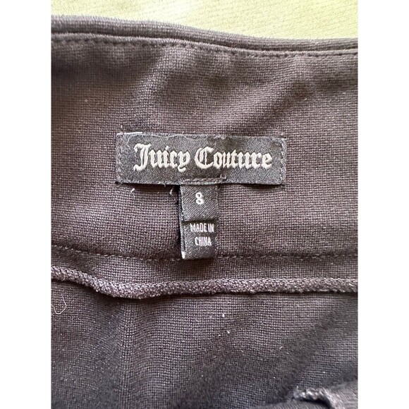 Juicy Couture Black Label Harper Ponte Slant Gold Zippers Bodycon Pencil Skirt 8 - Picture 5 of 7